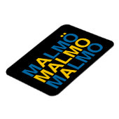 Magnet Flexible MALMO Swedish Flag (Côté Gauche)