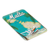 Magnet Flexible Malte plage et carte affiche voyage (Côté Droit)