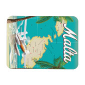 Magnet Flexible Malte plage et carte affiche voyage (Horizontal)