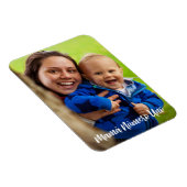 Magnet Flexible Mamá Número Uno - Script blanc Photo personnalisée (Côté Droit)