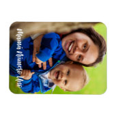 Magnet Flexible Mamá Número Uno - Script blanc Photo personnalisée (Horizontal)