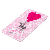 Magnet Flexible Maman avec un éléphant rose (Côté Gauche)