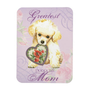 Magnet Flexible Maman de coeur de caniche de jouet