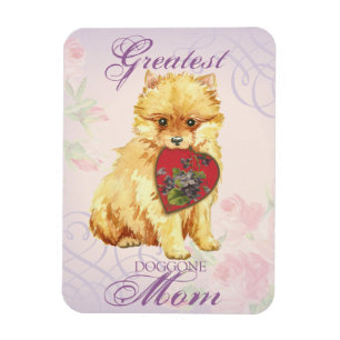 Magnet Flexible Maman de coeur de Pomeranian