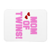 Magnet Flexible Maman de Twins Pink Texte Cadeaux (Horizontal)