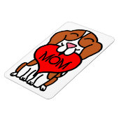 Magnet Flexible Maman du coeur beagle (Côté Gauche)