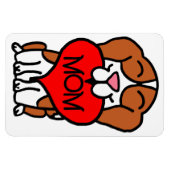 Magnet Flexible Maman du coeur beagle (Horizontal)
