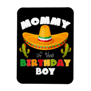Magnet Flexible Maman du garçon d'anniversaire Cinco de Mayo
