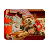 Magnet Flexible Maman embrasse le Père Noël (Horizontal)