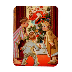 Magnet Flexible Maman embrasse le Père Noël