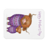 Magnet Flexible Maman mignonne et bébé Vache des Highlands aimant  (Horizontal)