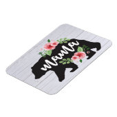 Magnet Flexible Maman Ours Élégant Rustique Fleurs Florales Maman (Côté Gauche)