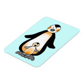 Magnet Flexible Maman/papa et pingouin pour bébé, baby shower (Côté Gauche)