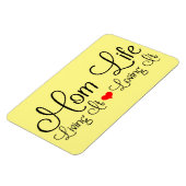 Magnet Flexible Maman Vie Fête des Mères Jaune (Côté Gauche)
