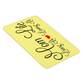 Magnet Flexible Maman Vie Fête des Mères Jaune (Côté Droit)