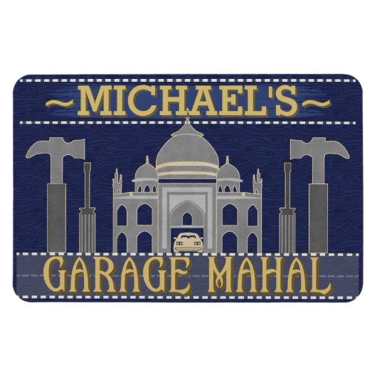 Magnet Flexible Man Cave Funny Garage Mahal Tools | Nom personnali (Horizontal)