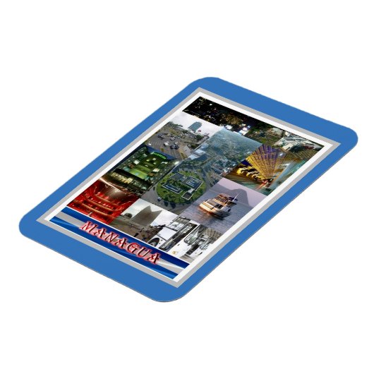 Magnet Flexible Managua - Nicaragua - Mosaïque - (Côté Gauche)