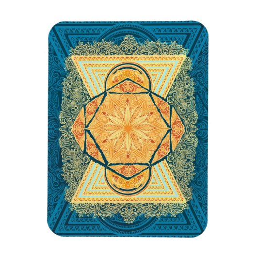 Magnet Flexible Mandala de géométrie sacrée radiante (Vertical)