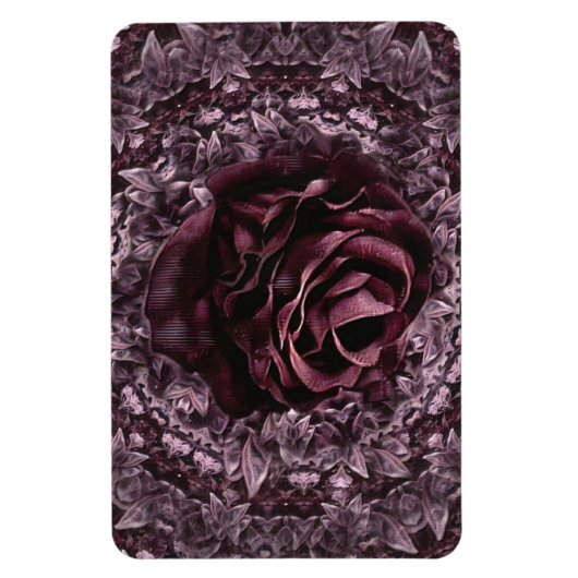 Magnet Flexible Mandala de rose  (Vertical)