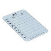 Magnet Flexible Mandarin Chinois Anglais Bilingue Planificateur He (Côté Droit)