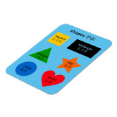Magnet Flexible Mandarin Chinois Anglais Formes Bilingues Mots (Côté Gauche)