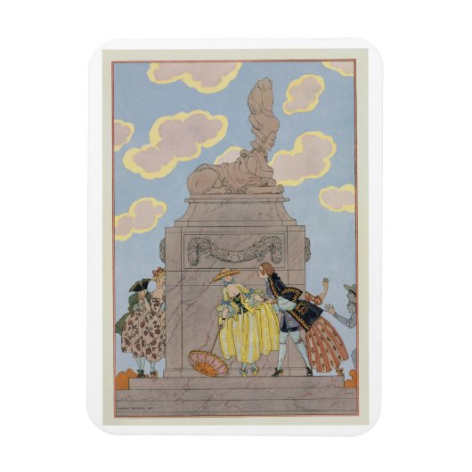 Magnet Flexible Mandoline, illustration de 'Fetes Galantes' par Pa (Vertical)