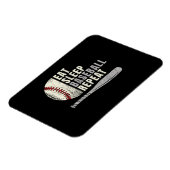 Magnet Flexible Manger Dormir Baseball Répéter Drôle Joueur de Bas (Côté Gauche)