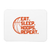 Magnet Flexible Manger Dormir Hoops Répéter Basketball Citations D (Horizontal)