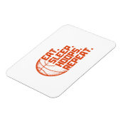 Magnet Flexible Manger Dormir Hoops Répéter Basketball Citations D (Côté Gauche)