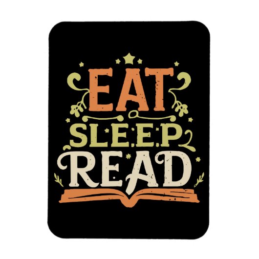 Magnet Flexible Manger Dormir Lire, Lecture Amusante (Vertical)
