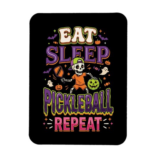 Magnet Flexible Manger Dormir Pickleball Répéter Pickleball (Vertical)