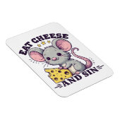 Magnet Flexible Manger du fromage et pécher (Côté Droit)