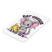 Magnet Flexible Manger du fromage et pécher (Côté Gauche)