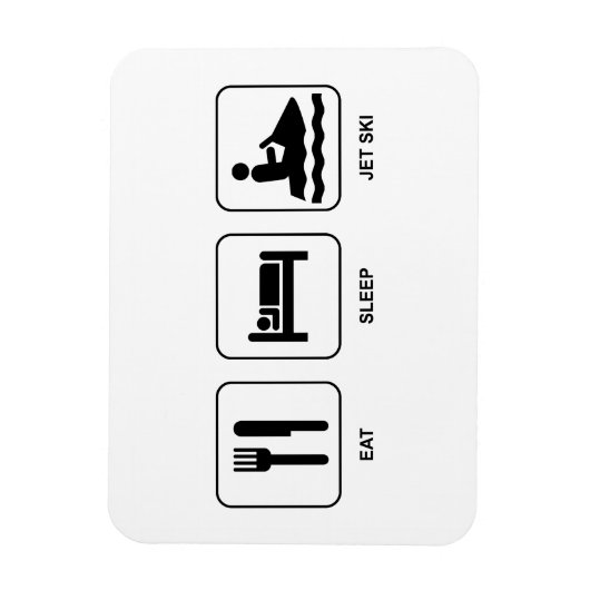 Magnet Flexible Manger Ski Jet Sleep (Vertical)