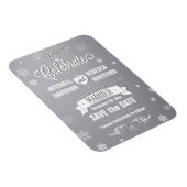 Magnet Flexible Mangez Boire et Célébrez Winter Grey Enregistrer l (Côté Droit)