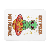 Magnet Flexible Mangez de la pizza pas des gens (Horizontal)