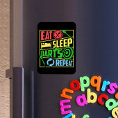 Magnet Flexible Mangez des fléchettes de sommeil Répéter - Drôle D