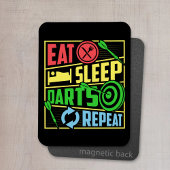 Magnet Flexible Mangez des fléchettes de sommeil Répéter - Drôle D