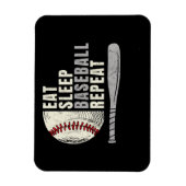 Magnet Flexible Mangez Sleep Baseball Répéter Funny Baseball Playe (Vertical)