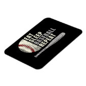 Magnet Flexible Mangez Sleep Baseball Répéter Funny Baseball Playe (Côté Gauche)