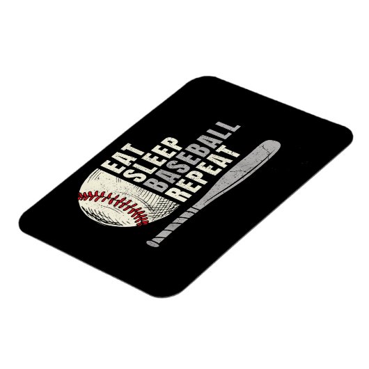 Magnet Flexible Mangez Sleep Baseball Répéter Funny Baseball Playe (Côté Gauche)