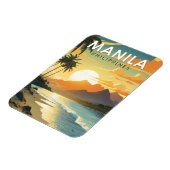 Magnet Flexible Manille Philippines Travel Art Vintage (Côté Gauche)