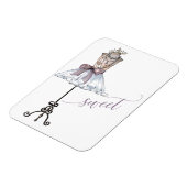 Magnet Flexible Mannequin Whimsical "sucré" avec Tutu (Côté Gauche)