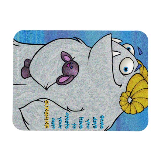 Magnet Flexible Manny le Yeti, aimant (Horizontal)