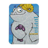 Magnet Flexible Manny le Yeti, aimant (Vertical)