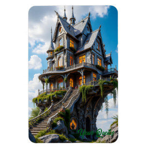 Magnet Flexible Manoir gothique majestueux au bord de la falaise