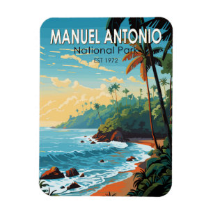 Magnet Flexible Manuel Antonio Parc National Travel Art Vintage