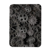 Magnet Flexible Many old rusty metal gears or machine (Vertical)