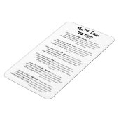 Magnet Flexible Maoz Tzur Hanoukka Chanson Hébreu complet et trans (Côté Gauche)