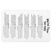 Magnet Flexible Maoz Tzur Hanoukka Chanson Hébreu complet et trans (Horizontal)